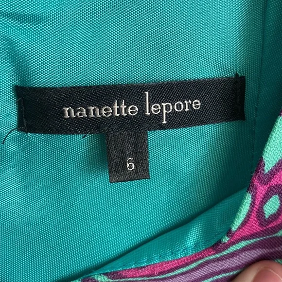 Nanette Lepore V Neck Silk & Linen Dress - Picture 8 of 10